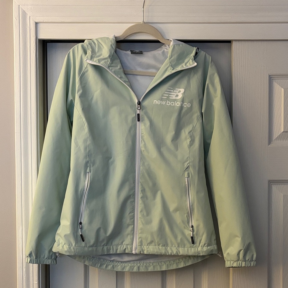 New Balance Mint Green Hooded zipper Jacket!!